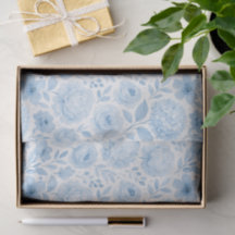 Blaue weiße Aquarell-Blumenmuster