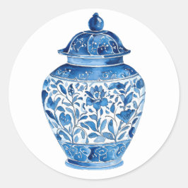 Blaue weiße Aufkleber