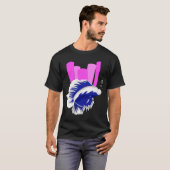 blaue weiße authentische Fische T-Shirt (Vorne ganz)