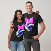 blaue weiße authentische Fische T-Shirt (Unisex)