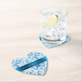 Blaue weiße Batik-Blumen-Braut-Shower Untersetzer (Vor Ort)