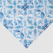 Blaue weiße Batik-Blumen-Brautparty Seidenpapier (Ausschnitt)