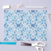 Blaue weiße Batik-Blumen-Brautparty Seidenpapier (Handwerk)
