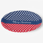 Blaue, weiße Baumrinde, Aquarellplatine Pappteller (Schrägansicht)