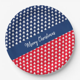 Blaue, weiße Baumrinde, Aquarellplatine Pappteller