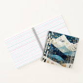 Blaue Weiße Berge Notizblock (Innenseite)