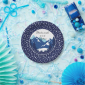 Blaue, weiße Berge und Nadelbäume Hochzeit Pappteller (Party)
