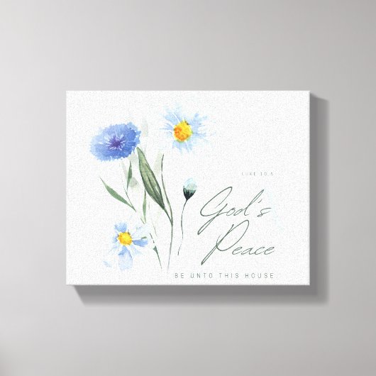 Blaue weiße Bibel Verzweigung zwei Töne strukturie Leinwanddruck (Vorderseite)