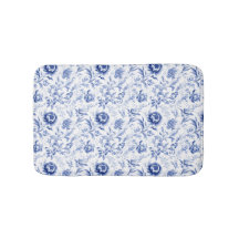 Blaue weiße Blumen-Toile-Französisches Land-Wasser