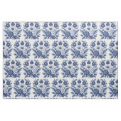 Blaue Weiße Blumen Viktorianische Antike Gartendek Stoff (Fat Quarter (45,7 x 55,9 cm))