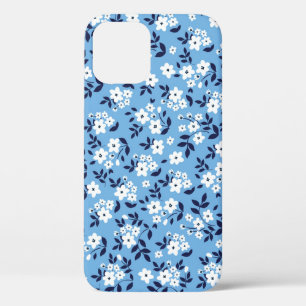 Blaue, weiße Blumen: Vintage Case-Mate iPhone Hülle