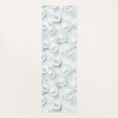 Blaue Weiße Blumen Yogamatte (Rückseite)