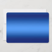 Blaue weiße Blumenverzierung Save The Date (Rückseite)