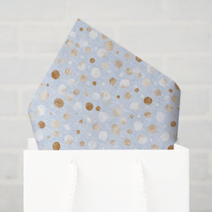Blaue Weiße Braune Punkte Geburtstag Seidenpapier