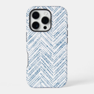 Blaue weiße Chevron-Pfeile Küsten-Handyhülle iPhone 16 Pro Hülle