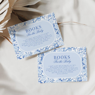 Blaue weiße Chinoiserie-Blumen-Toile-Bücher für Ba Karte