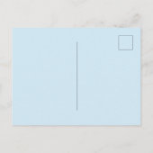 Blaue Weiße Eulen Postkarte (Rückseite)
