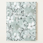 Blaue Weiße Florale Libellen Planer (Rückseite)