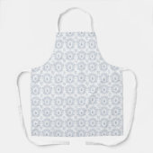 Blaue weiße französische Toile Monogramm-Muster Schürze (Vorderseite)