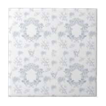 Blaue weiße französische Toile-Muster
