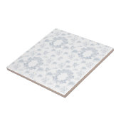 Blaue weiße französische Toile-Muster Fliese (Seite)