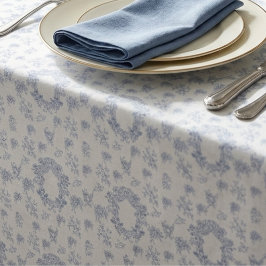 Blaue weiße französische Toile-Muster Tischdecke