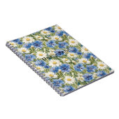 Blaue Weiße Gänseblümchen Blumen Notizblock (Rechte Seite)