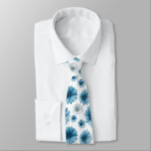 Blaue Weiße Gänseblümchen-Blumenmuster Krawatte (Gebunden)