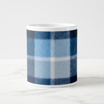 Blaue weiße gemütliche Karo-Flanell
