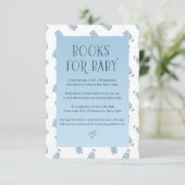 Blaue weiße Gepäckbücher für Baby Begleitkarte (Stehend Vorderseite)