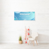 Blaue weiße Gradienten-Moderne Willkommens-Veranst Banner (Insitu)