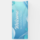 Blaue weiße Gradienten-Moderne Willkommens-Veranst Banner (Vertikal)