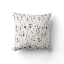 Blaue Weiße Graue Braune Beige Wildblumen Boho