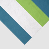 Blaue weiße grüne Streifen Seidenpapier (Detail)