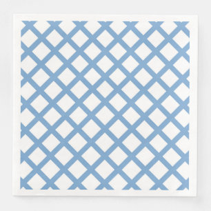 Blaue weiße Harlekin-Diamant-Streifenmuster Serviette