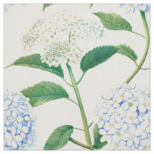 Blaue Weiße Hortensien-Gartenmuster