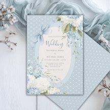 Blaue Weiße Hortensien Vintage Elegante Hochzeit
