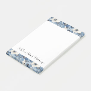Blaue Weiße Jeans Blumen Geburtstag Post-it Klebezettel