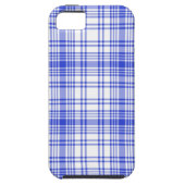 Blaue weiße karierte 2 Case-Mate iPhone hülle (Rückseite)
