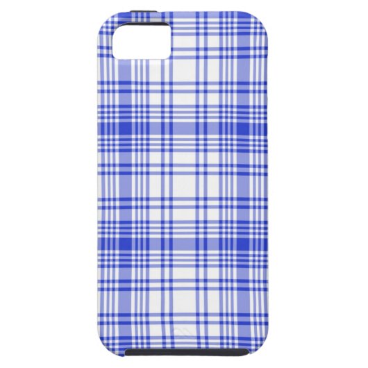 Blaue weiße karierte 2 Case-Mate iPhone hülle (Rückseite)