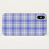Blaue weiße karierte 2 Case-Mate iPhone hülle (Rückseite (Horizontal))