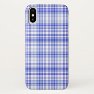 Blaue weiße karierte 2 Case-Mate iPhone hülle