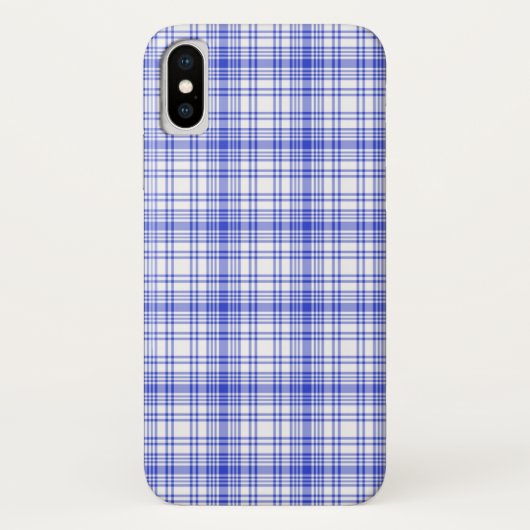 Blaue weiße karierte 2 Case-Mate iPhone hülle (Rückseite)