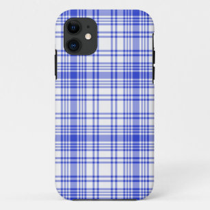 Blaue weiße karierte 2 Case-Mate iPhone hülle