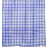 Blaue weiße karierte 2 duschvorhang (Vorderseite)