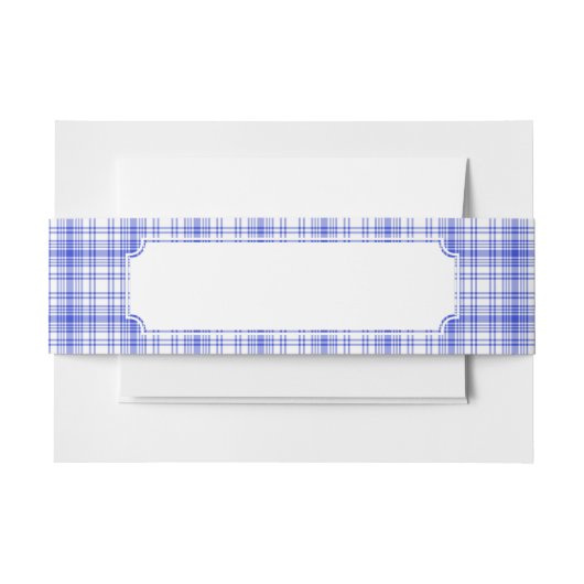 Blaue weiße karierte 2 einladungsbanderole (Vorderseite Beispiel)