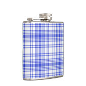 Blaue weiße karierte 2 flachmann (Rechts)