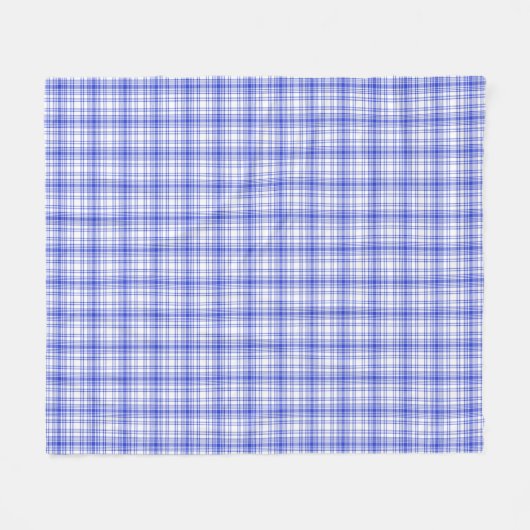 Blaue weiße karierte 2 fleecedecke (Vorderseite (Horizontal))