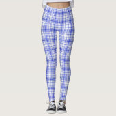 Blaue weiße karierte 2 leggings (Vorderseite)