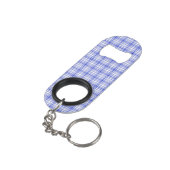 Blaue weiße karierte 2 mini flaschenöffner (Rückseite Schrägansicht)